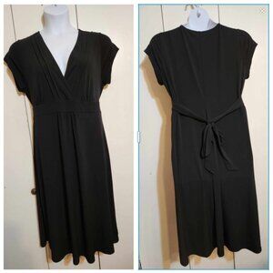 24W/26W (2X) Plus Size MOSSIMO Black A-Line Tie Back Dress